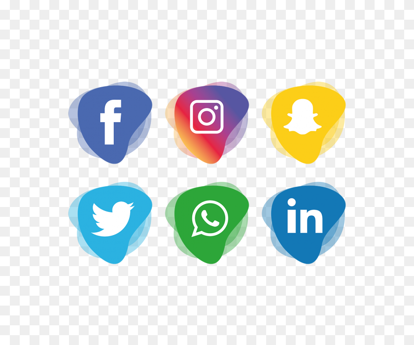 640x640 Social Media Icons Set, Social, Media, Icon Png And Vector - Symbol PNG