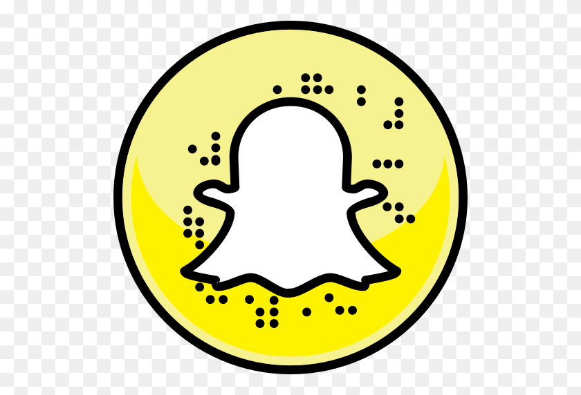 512x512 Social Media Snapchat Glyph Icon - Snapchat Logo Clipart