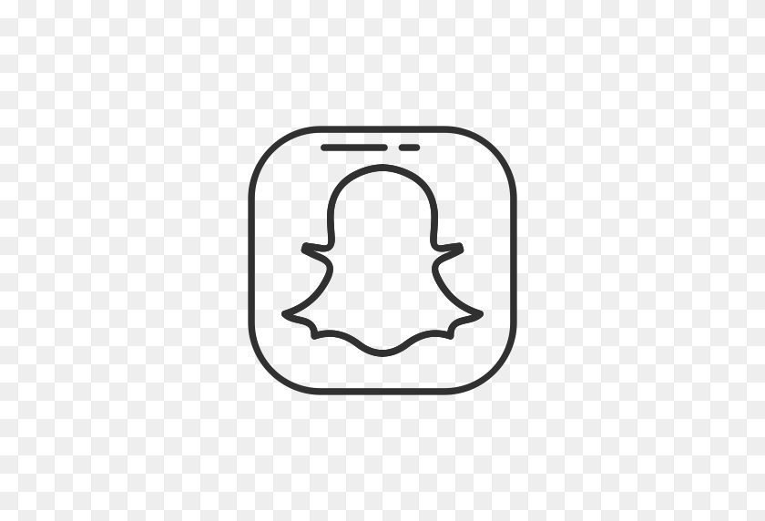 512x512 Social Media, Snapchat, Logo, Name Icon - Snapchat Logo Transparent PNG