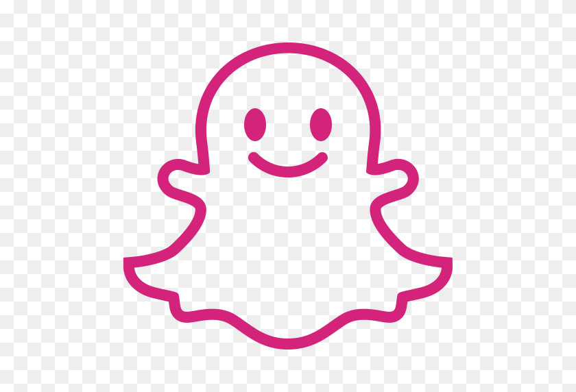 512x512 Social Snapchat Outl, Snapchat Icon With Png And Vector Format - Snapchat Clipart