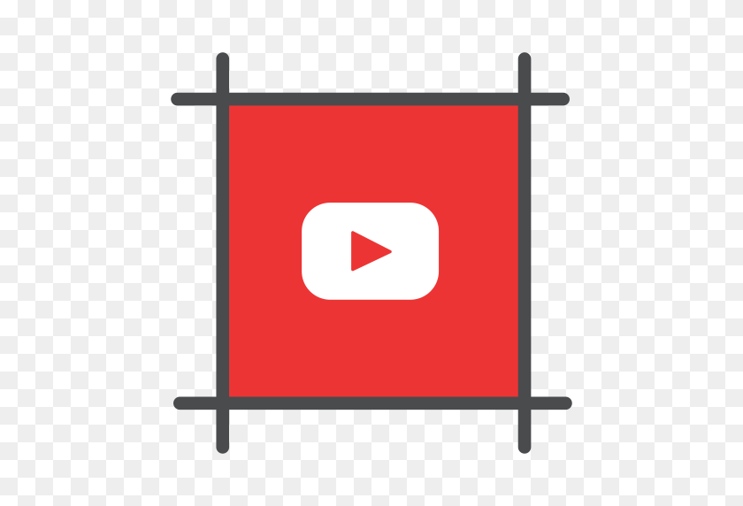 512x512 Social, Tube, Utube, Video, Youtube, Youtuber Icon - Youtube Banner PNG