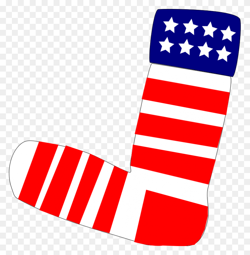 784x800 Socks Clip Art Co Image - Us Flag Clipart