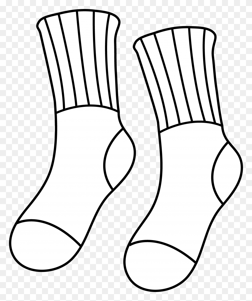 5554x6715 Socks Coloring - Crazy Socks Clipart