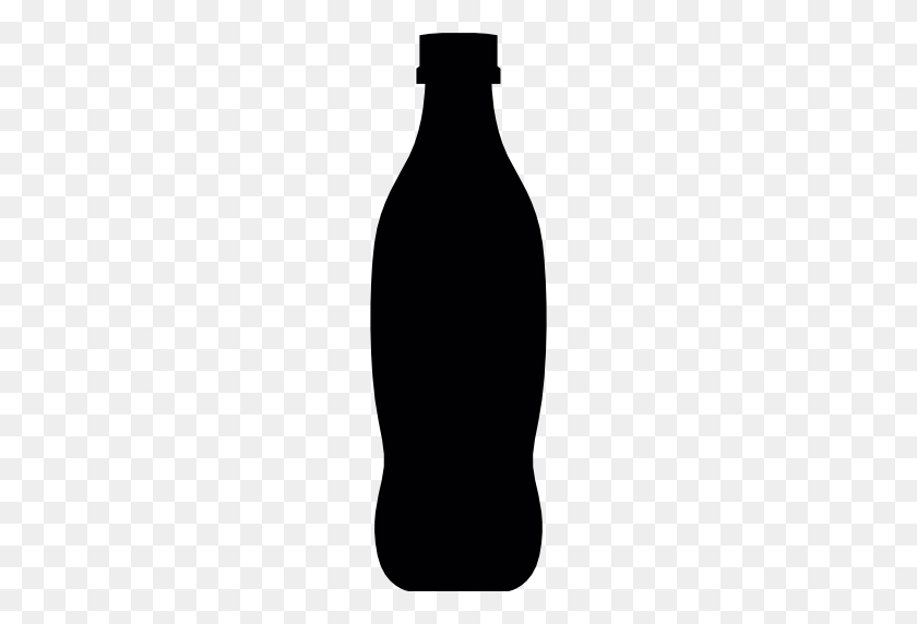 512x512 Soda Bottle Clip Art Black And White - Coke Bottle Clipart