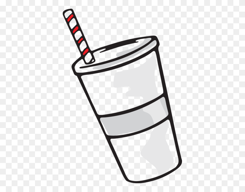 409x600 Soda Cup Clip Art From Soda Cup - Soda Clipart Black And White