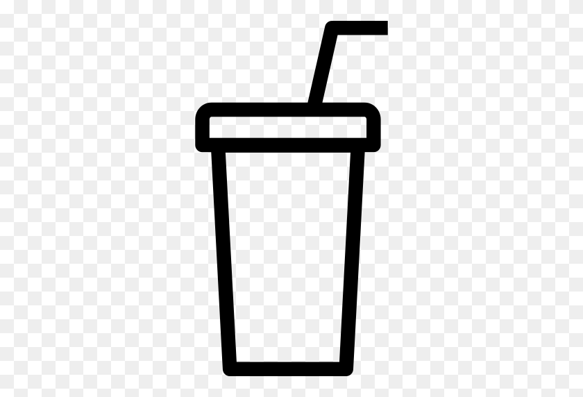 512x512 Soda Cup With Straw Png Icon - Straw PNG