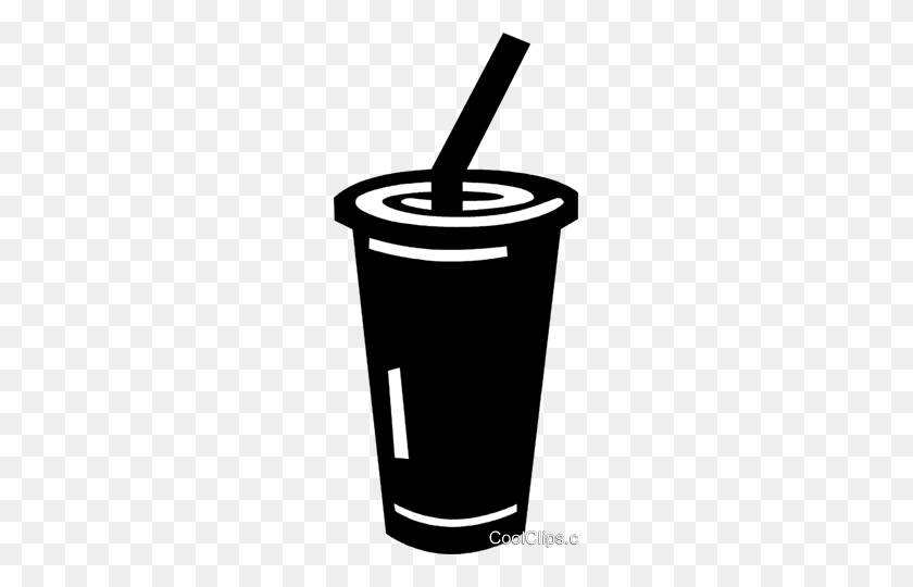 225x480 Soda Drink With A Straw Royalty Free Vector Clip Art Illustration - Tumbler Clipart