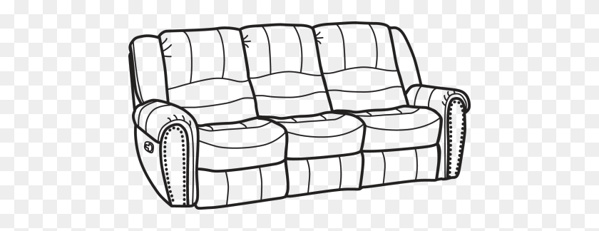 480x264 Sofa Clipart Recliner - Couch Clipart Black And White