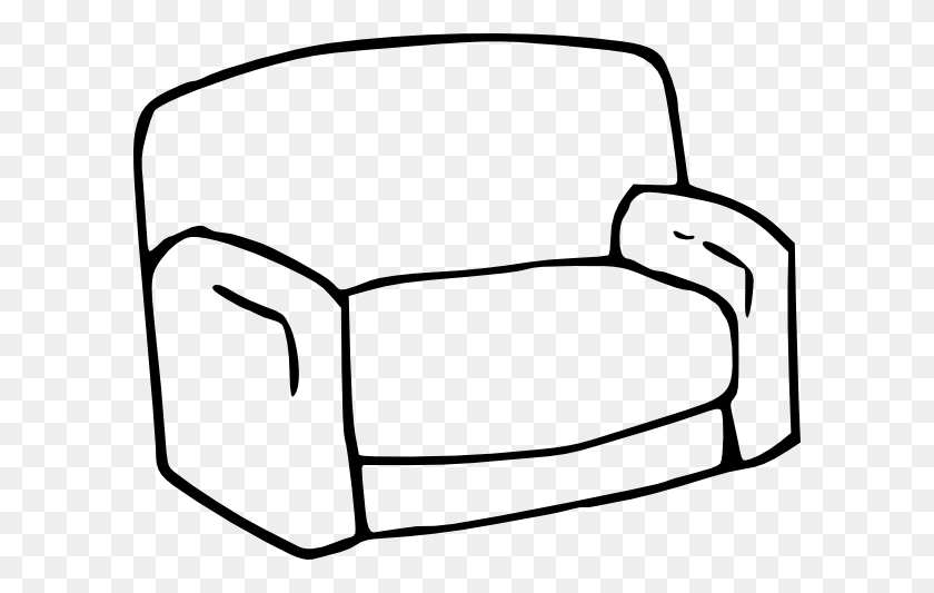 600x473 Sofa Clipart Small Couch - Recliner Clip Art
