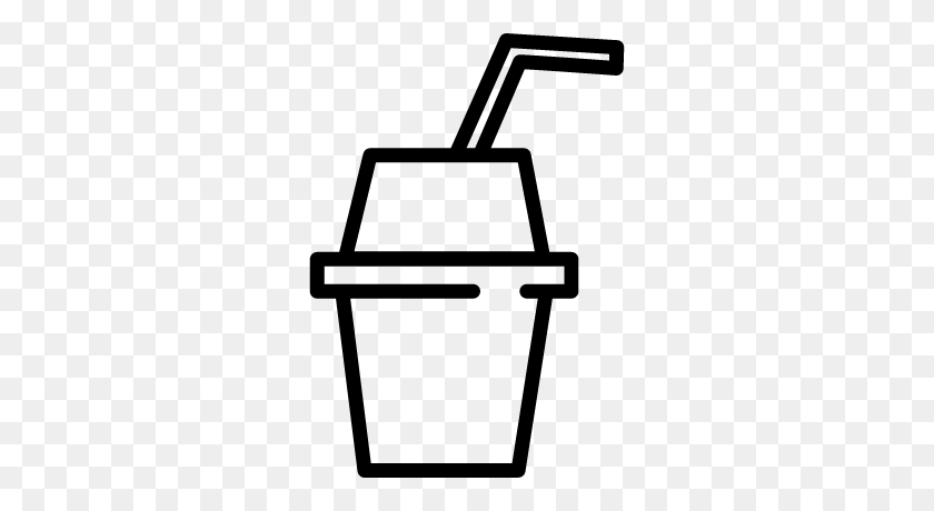 400x400 Soft Drink In Paper Cup With Drinking Straw Free Vectors, Logos - Cup With Straw Clipart