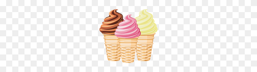 190x178 Мягкое Мороженое, Ваниль, Шоколад, Клубника - Ванильное Мороженое Png