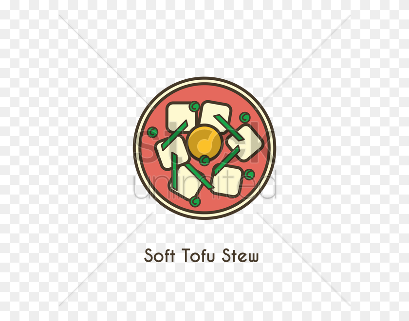 600x600 Soft Tofu Stew Vector Image - Tofu Clipart
