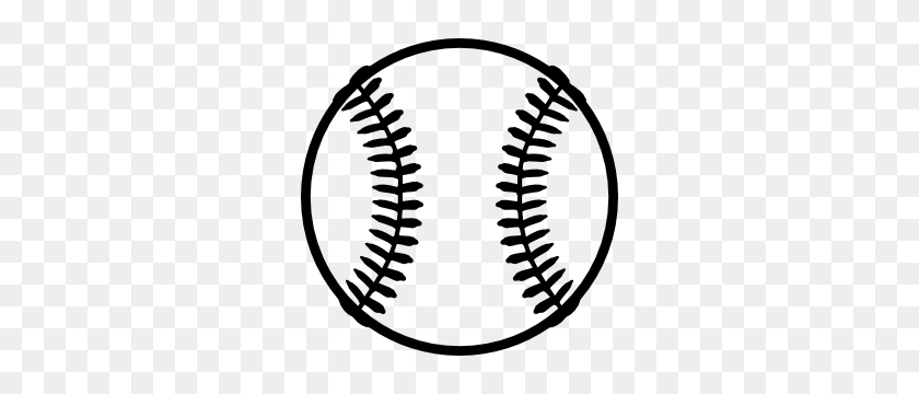 300x300 Softball Stickers And Decals - Softball Seams Clipart