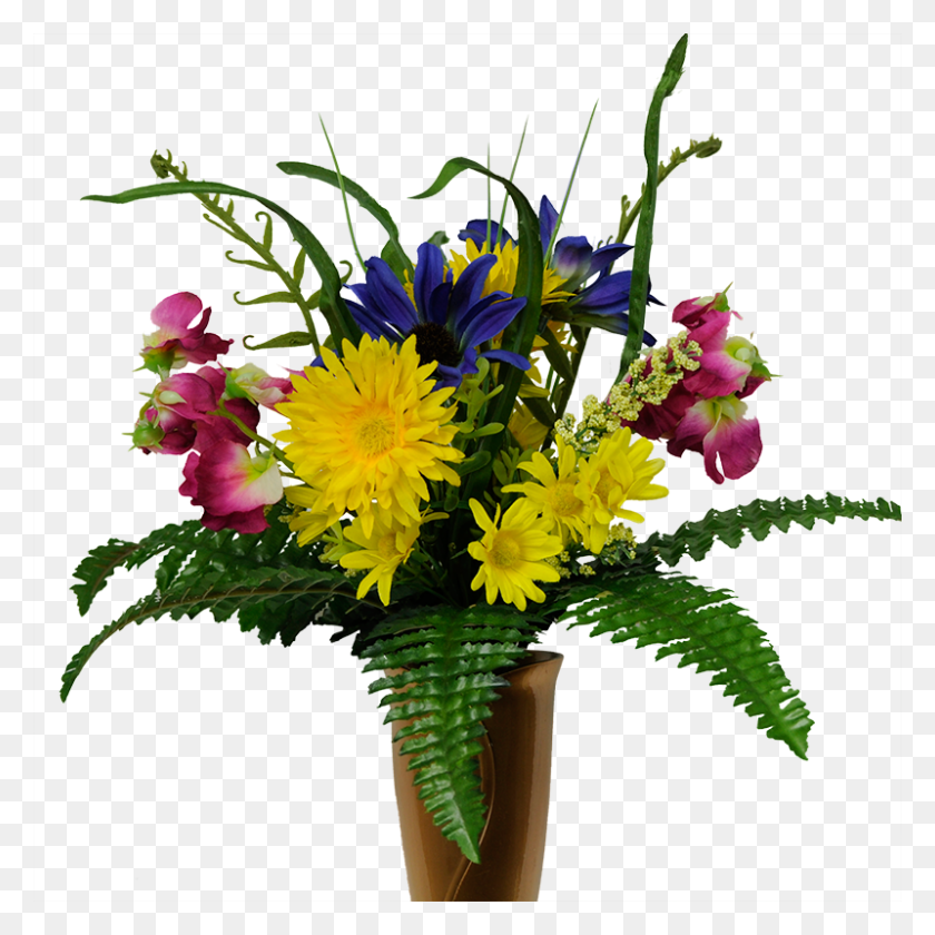 800x800 Suave Y Tiernamente Margarita Amarilla Mezcla De Flores Silvestres - Flores Silvestres Png