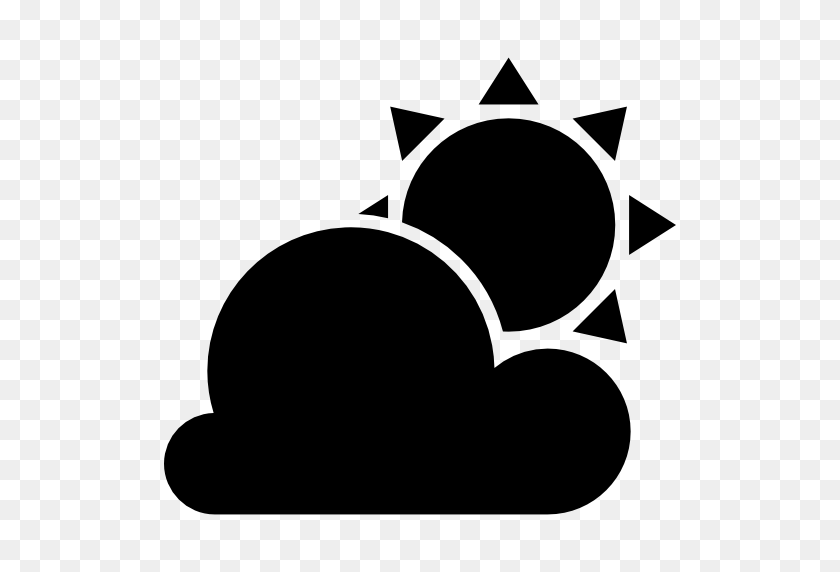 512x512 Sol Cubierto Por La Nube Descargar Iconos Gratis - Nubes PNG