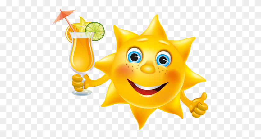 500x388 Sol, Lua, Nuvem E Etc Bebidas Mixtas Smileys - Grimace Clipart