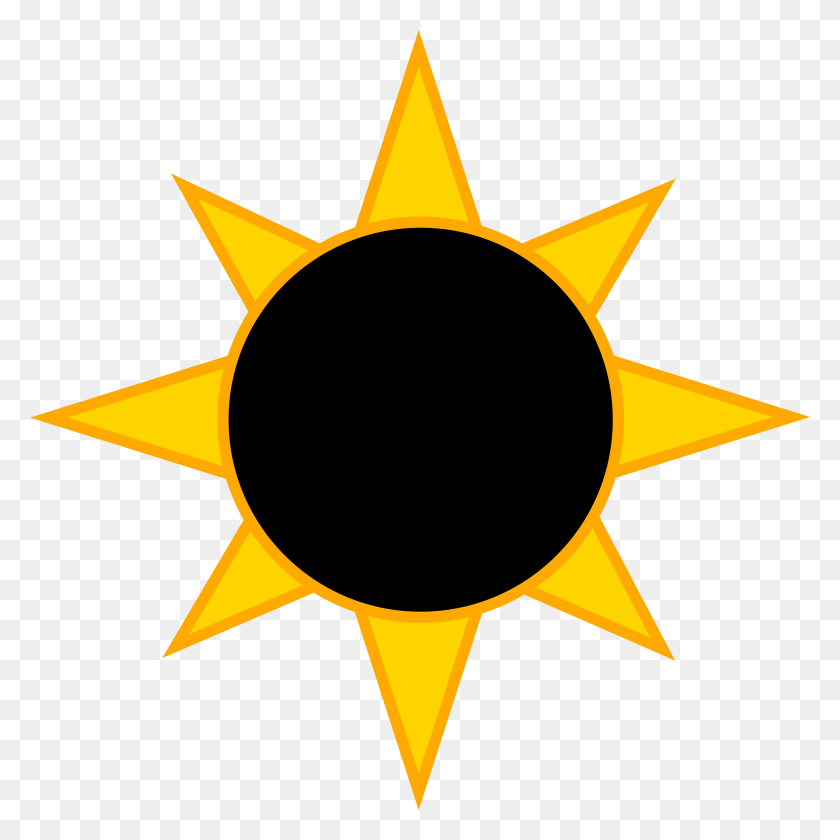 5789x5793 Símbolo Del Eclipse Solar - Clipart De Eclipse Solar Gratuito