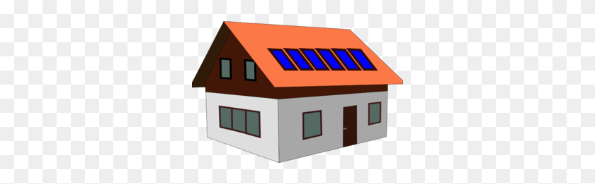 298x201 Solar Panel Home Clip Art - Driveway Clipart