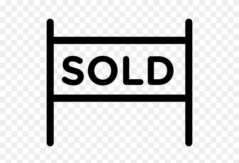 512x512 Sold, House Sold, Property Service Icon With Png And Vector Format - Sold PNG