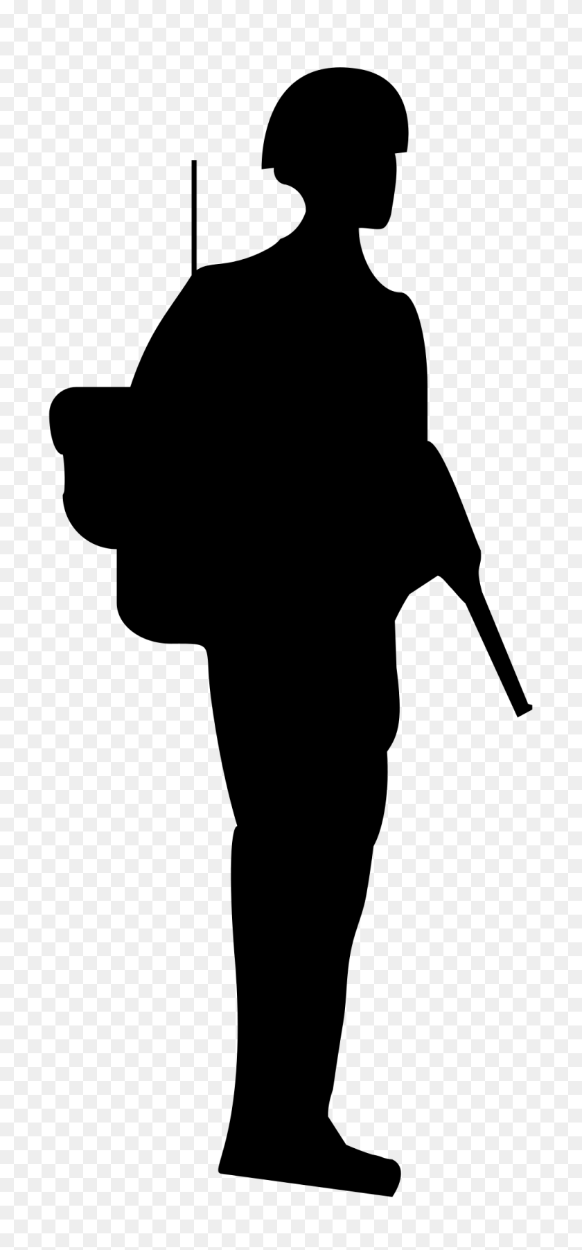 1000x2236 Soldier - Soldier Silhouette PNG
