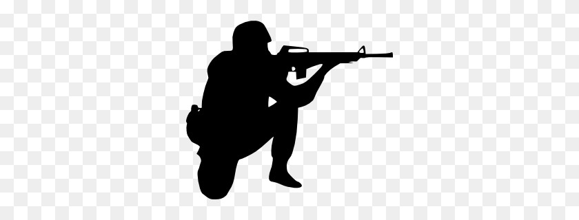 300x260 Soldier Aiming Clip Art - Army Clipart Black And White