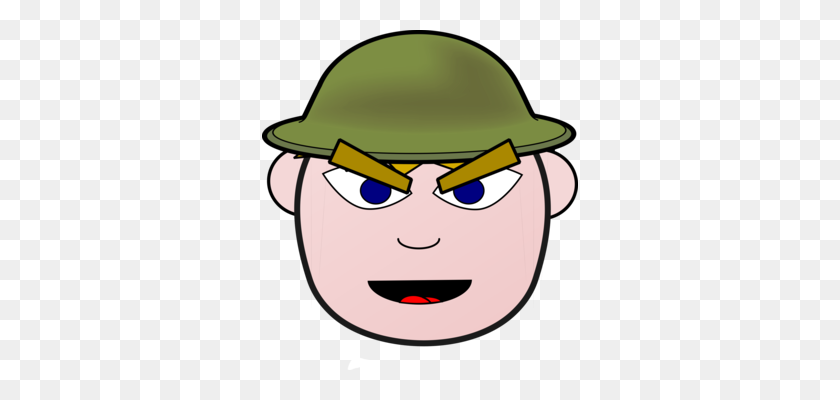 316x340 Soldado De Dibujos Animados Del Ejército Militar - Ejército Sombrero De Imágenes Prediseñadas