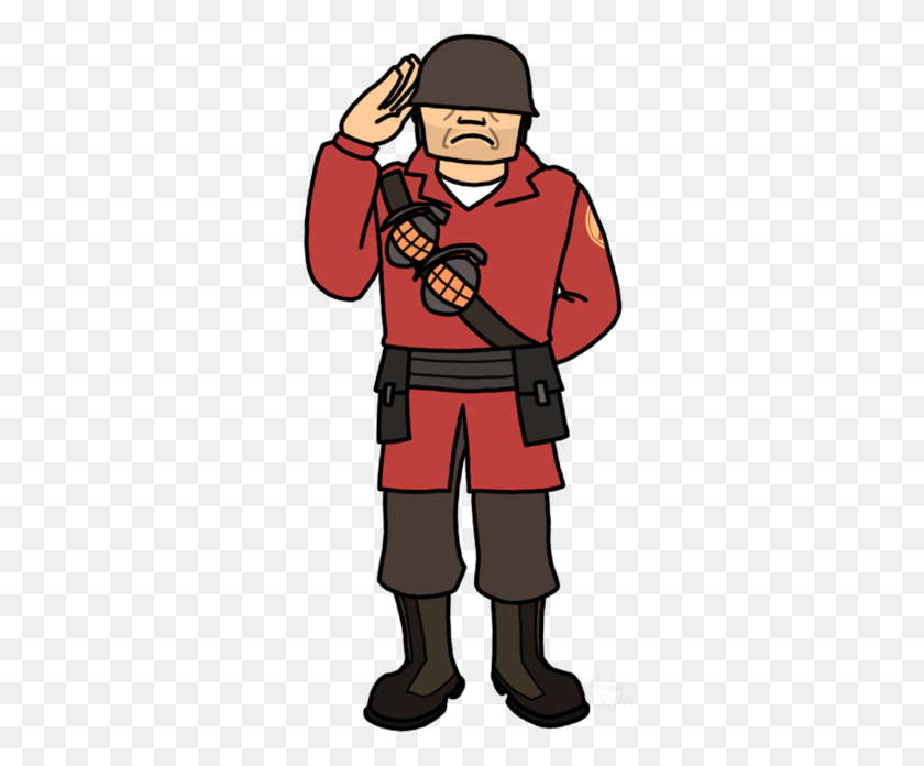318x636 Soldier Salute - Soldier Saluting Clipart