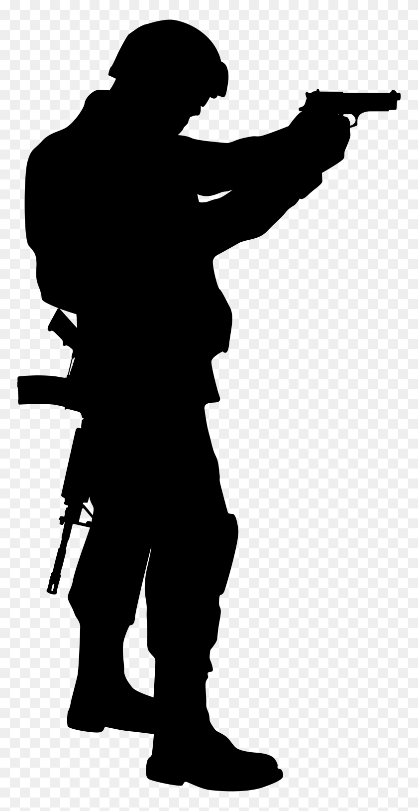 3981x8000 Soldier Silhouette Cliparts - Army Soldier Clipart