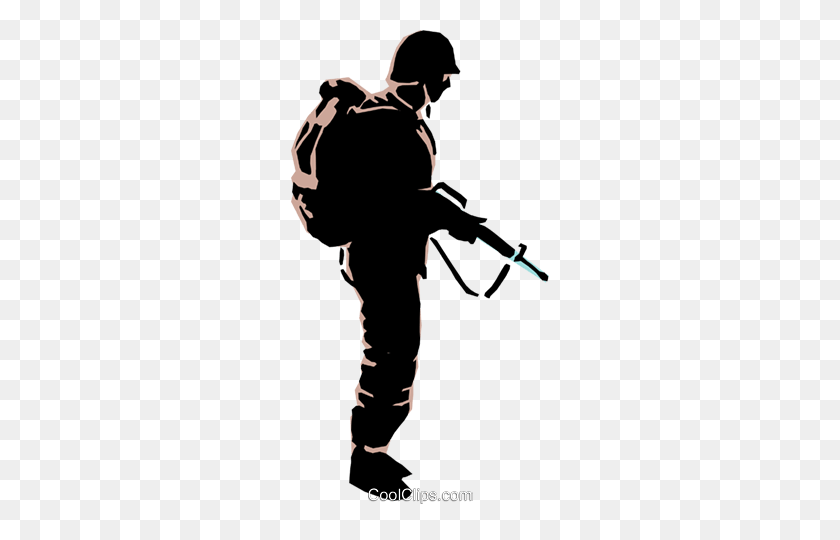 258x480 Soldier Symbol Royalty Free Vector Clip Art Illustration - Soldier Clipart Free
