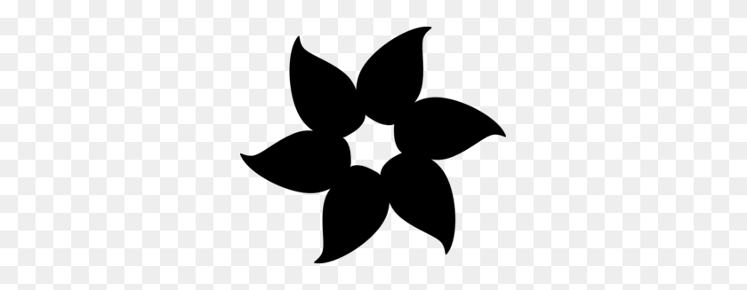 299x267 Твердый Черный Цветок Клипарт - Черный Цветок Png