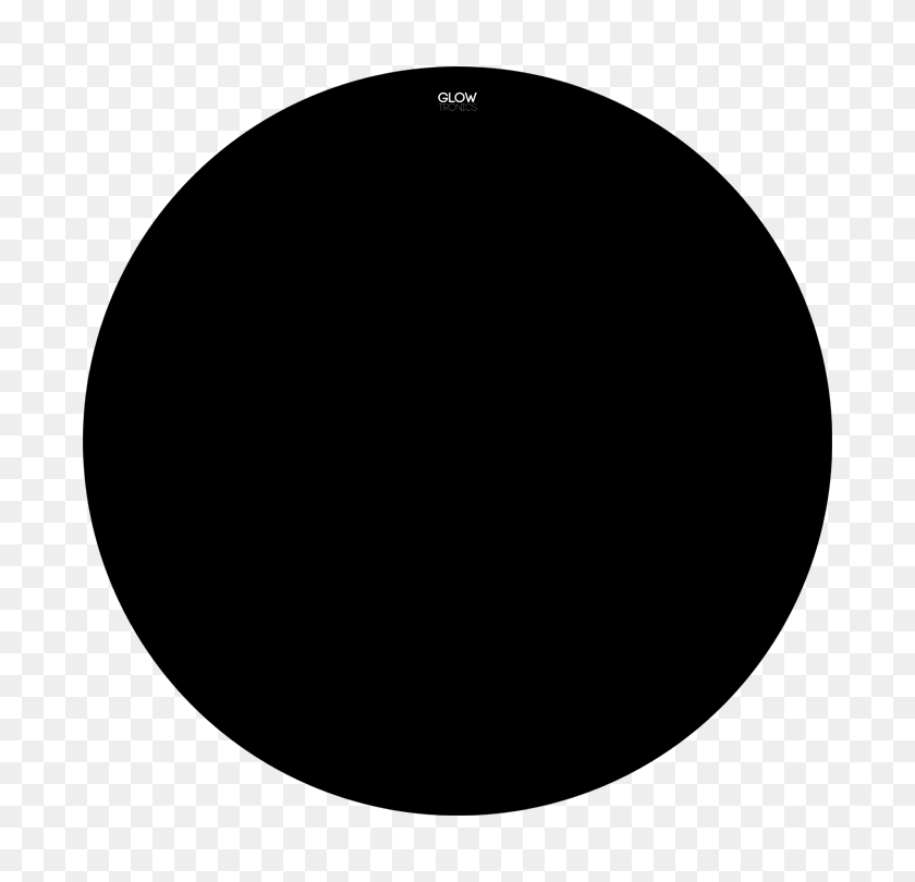 750x750 Solid Black Out - White Glow PNG