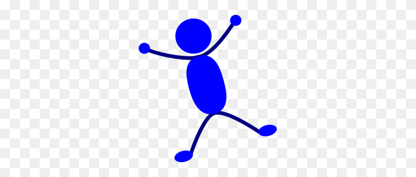 279x298 Solid Blue Man Jumping Png, Clip Art For Web - Stapler Clipart