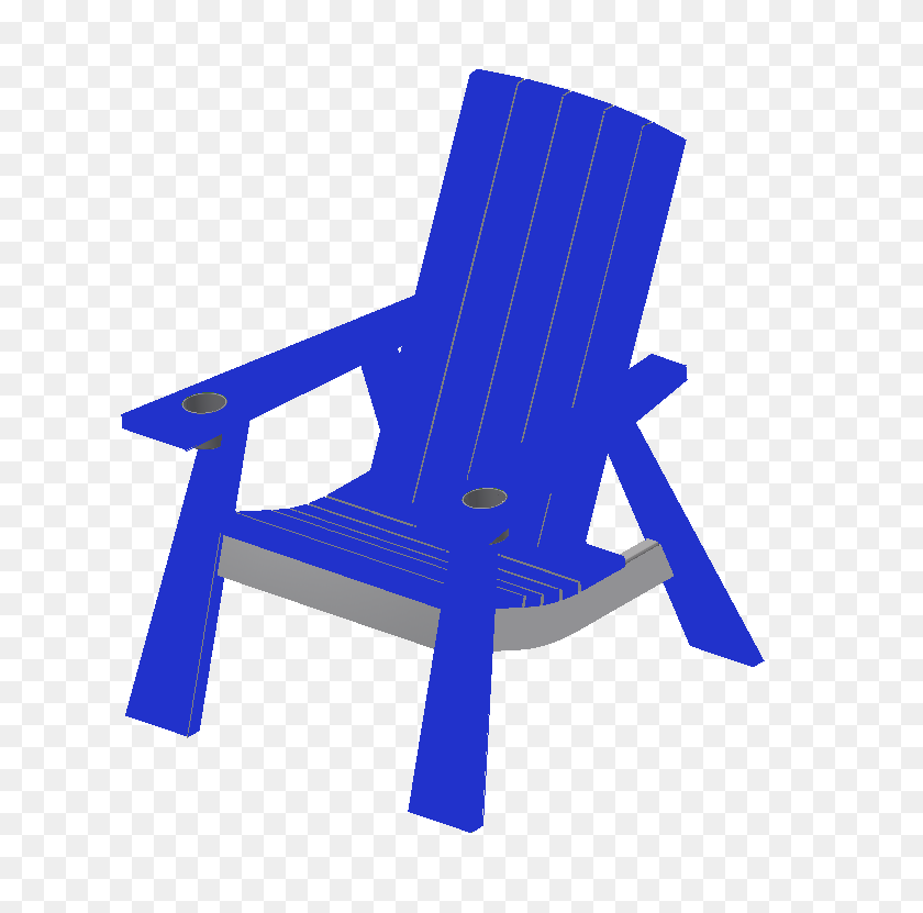 711x771 Сплошные Цветные Стулья На Открытом Воздухе - Adirondack Chair Клипарт