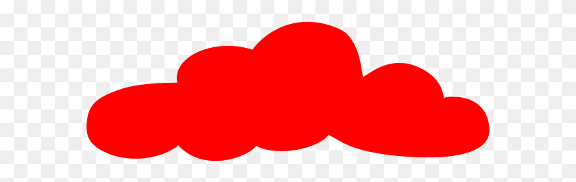 589x206 Solid Red Cloud Clip Art At Clker - Solid Clipart
