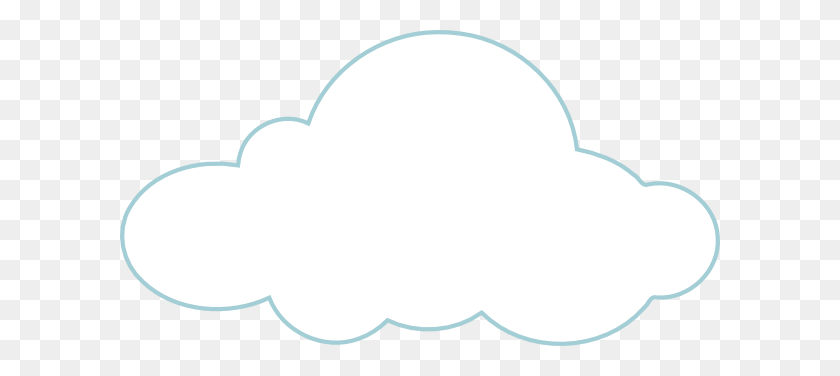 600x316 Сплошное Белое Облако Картинки - Контур Облака Клипарт