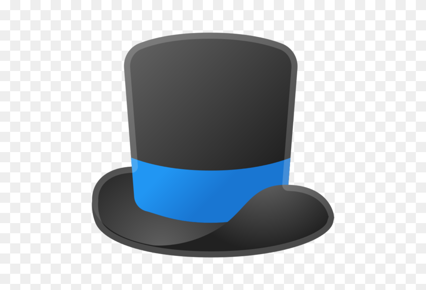 512x512 Sombrero De Copa Emoji - Negro De Whatsapp Png