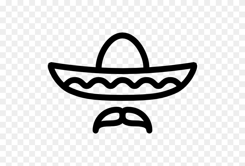 512x512 Sombrero Icono - Sombrero Mexicano Png