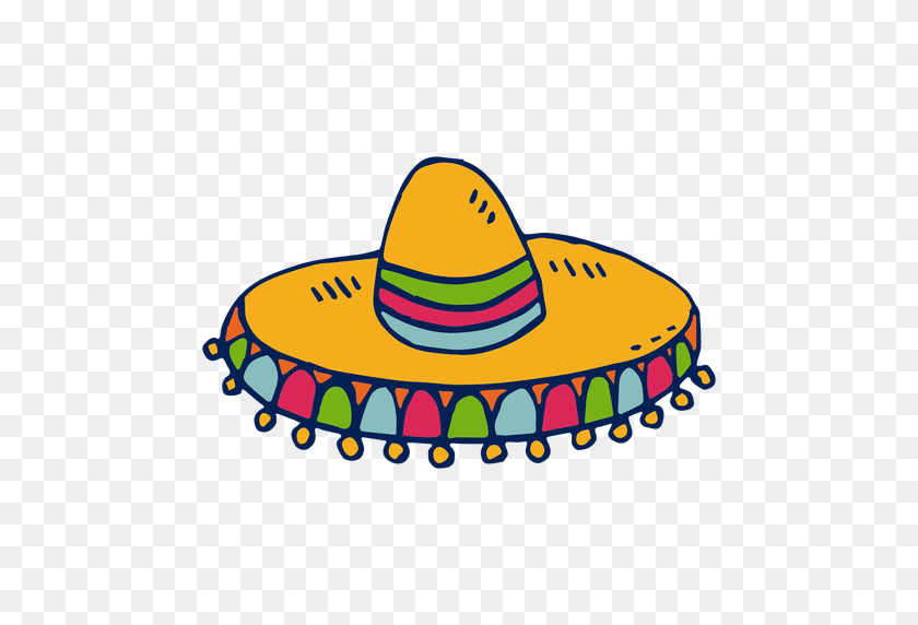 512x512 Sombrero Ilustración - Sombrero Mexicano Png