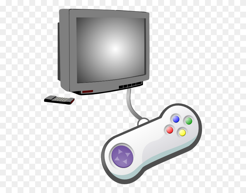 540x600 Some One Playing Video Game Clipart On Screen Collection - Tv Screen Clipart