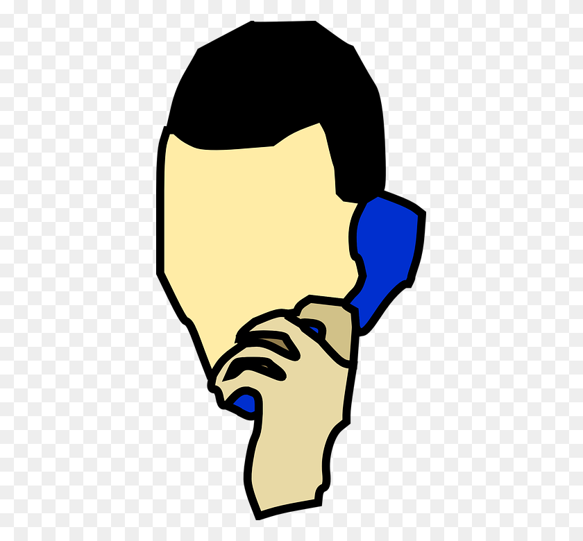 389x720 Someone Talking On The Phone Clipart - Read To Someone Clipart