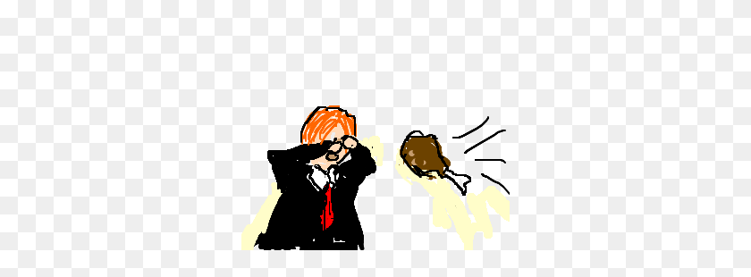 300x250 Someone Throws Some Meat - Ron Weasley Clipart