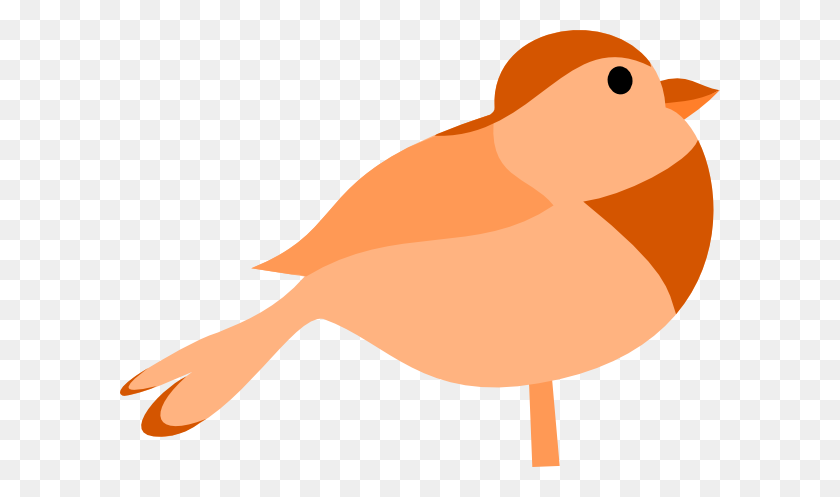 600x437 Songbird Clipart Simple Bird - Simple Bird Clipart