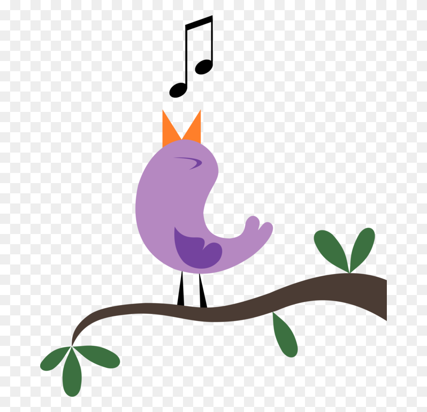 682x750 Dibujo De Songbird Singing - Singing Clipart Free