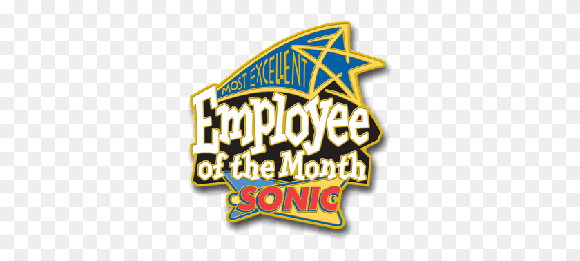 300x318 Sonic - Employee Of The Month Clip Art