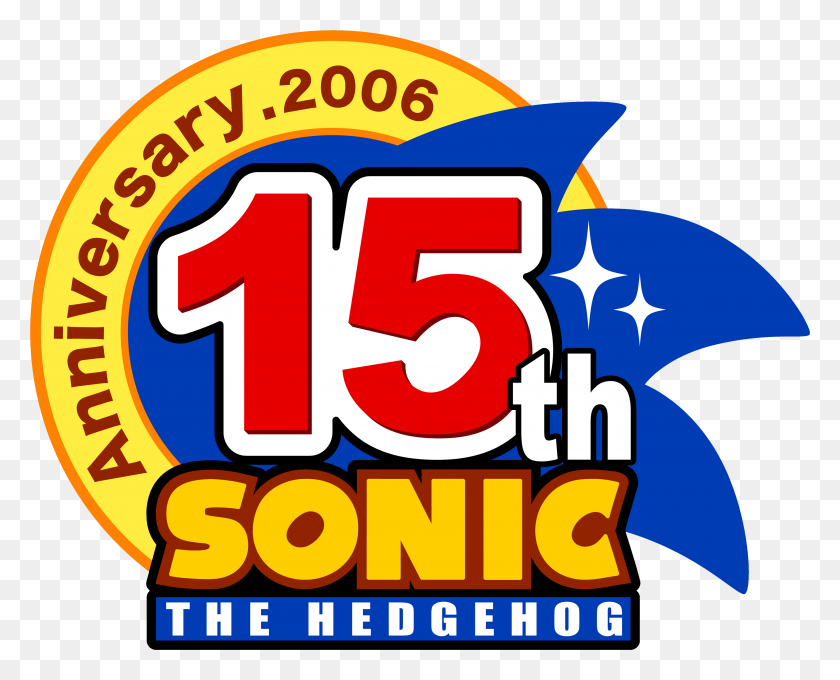 3573x2842 Sonic Anniversary - Sonic The Hedgehog Logotipo Png