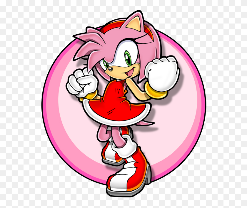 568x648 Sonic Channel - Amy Rose PNG