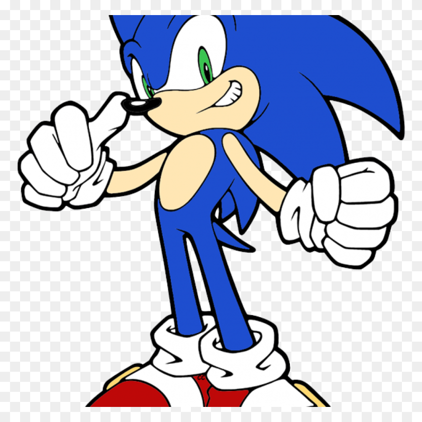 1024x1024 Sonic Clipart The Hedgehog Imágenes Prediseñadas De Dibujos Animados De Animaciones - Imágenes Prediseñadas De Erizo