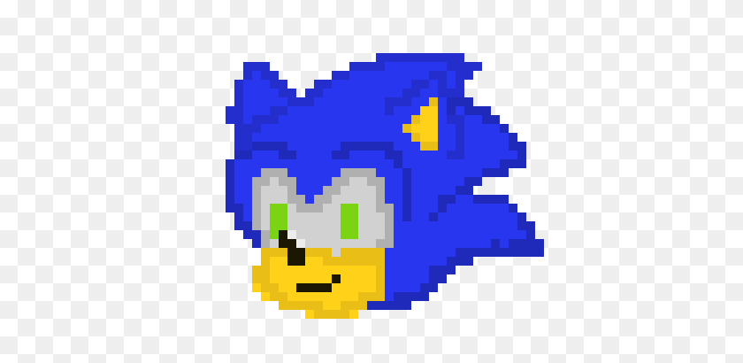 450x350 Sonic Head Pixel Art Maker - Cabeza De Sonic Png