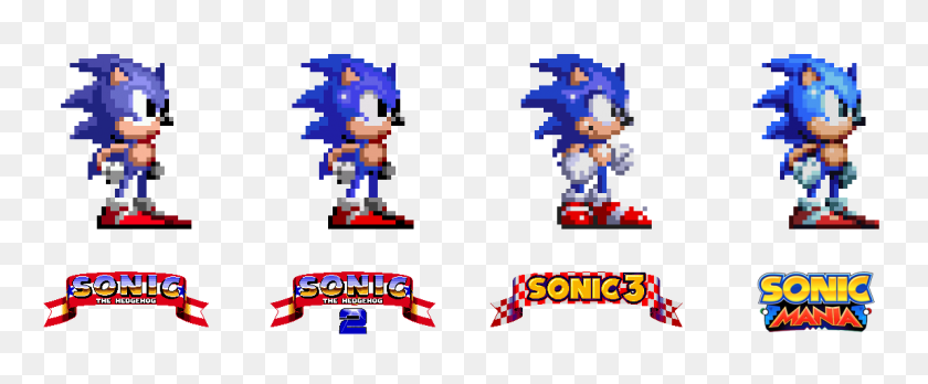 1148x425 Sonic Mania Sprite Sega Genesis Comparación De Nintendoswitch - Sega Genesis Png