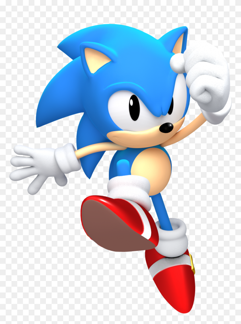 1024x1406 Sonic The Hedgehog - Sonic Clásico Png